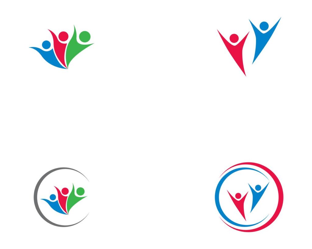 Community vector icon logo and symbols template Stock Free