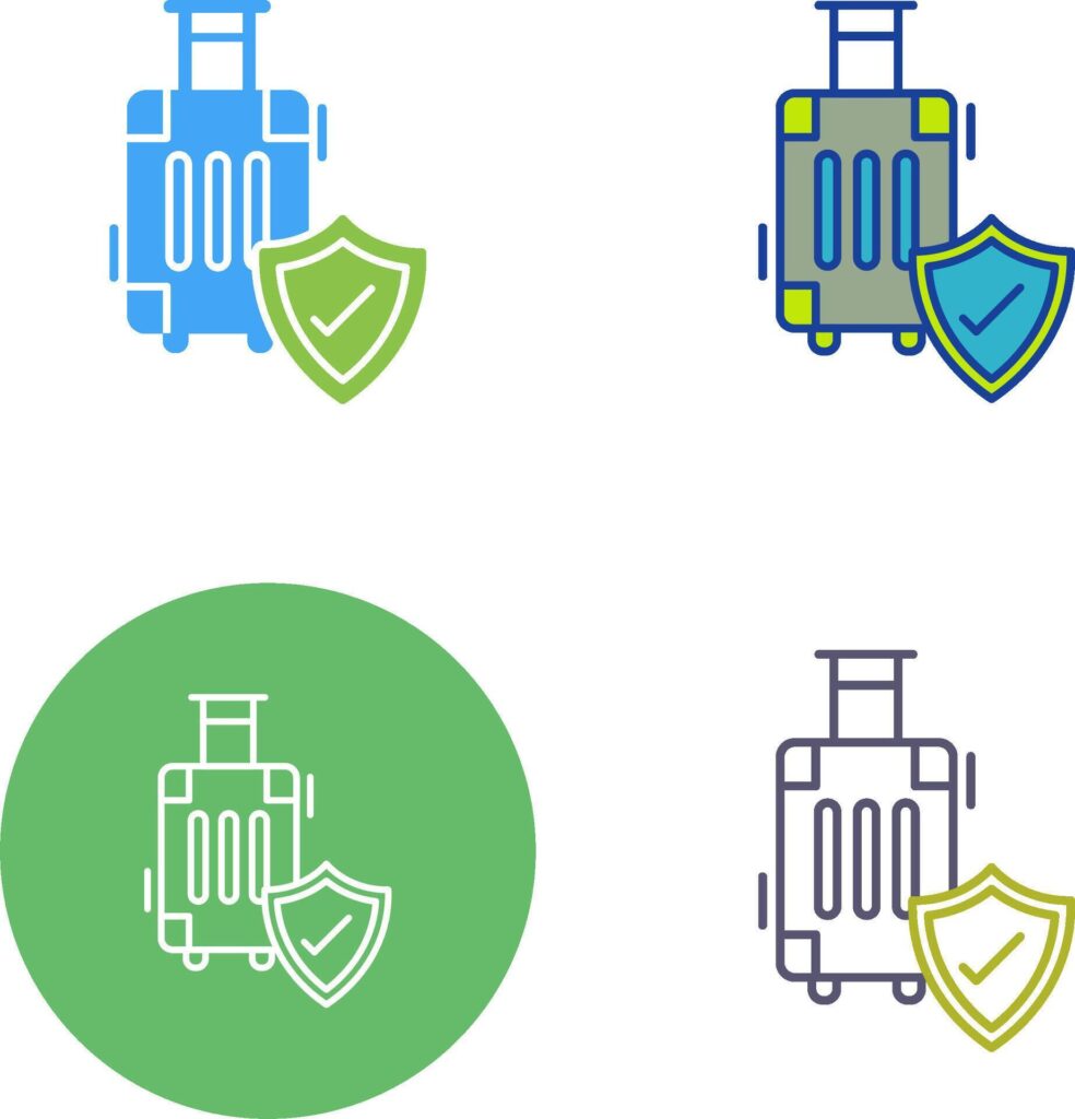 Travel Protection Icon Design Stock Free