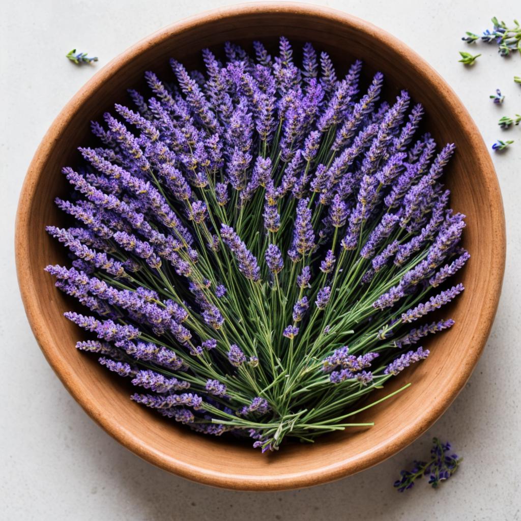 A bowl of lavender by @ai_generated