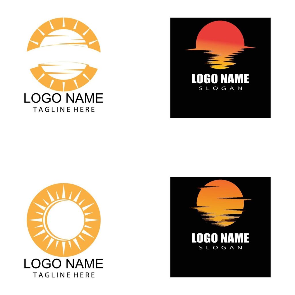 Sun Vector illustration Icon Logo Template design Stock Free