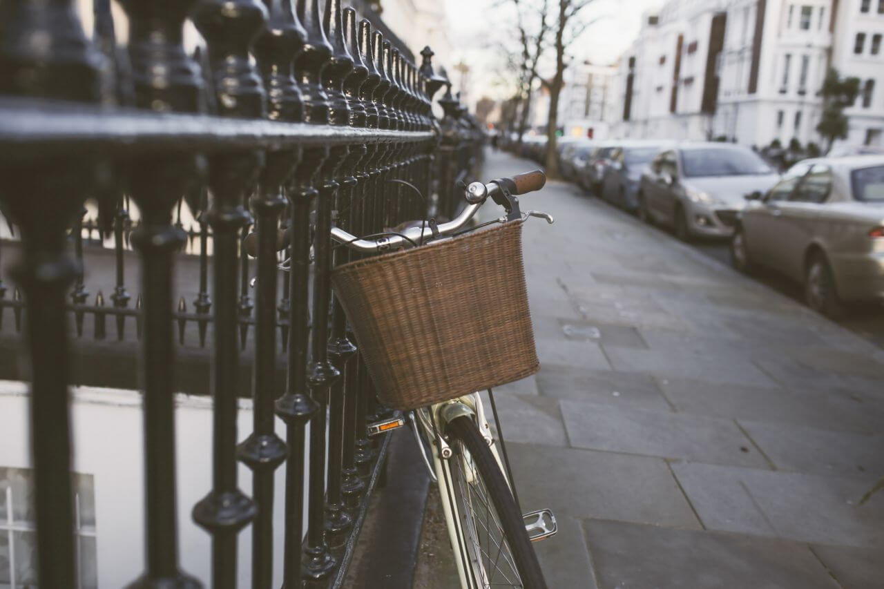 Classic Bike Street Woman Stock Free