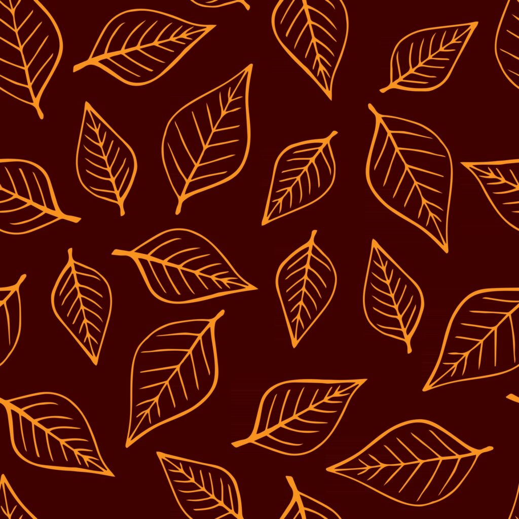 Seamless pattern with autumn leaves. Free Vector