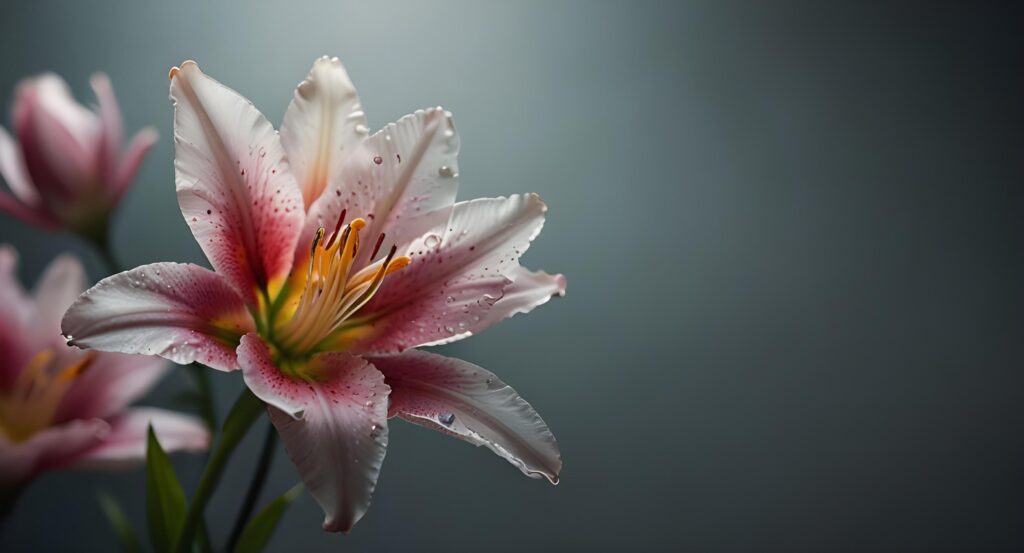 Lily flowers with beautiful blur background Stock Free