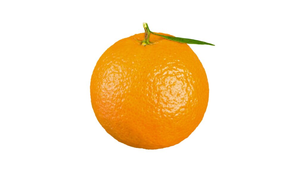 orange isolated on a white background Stock Free