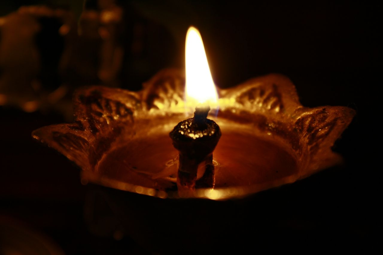 Diya Lamp Flame Hinduism Stock Free