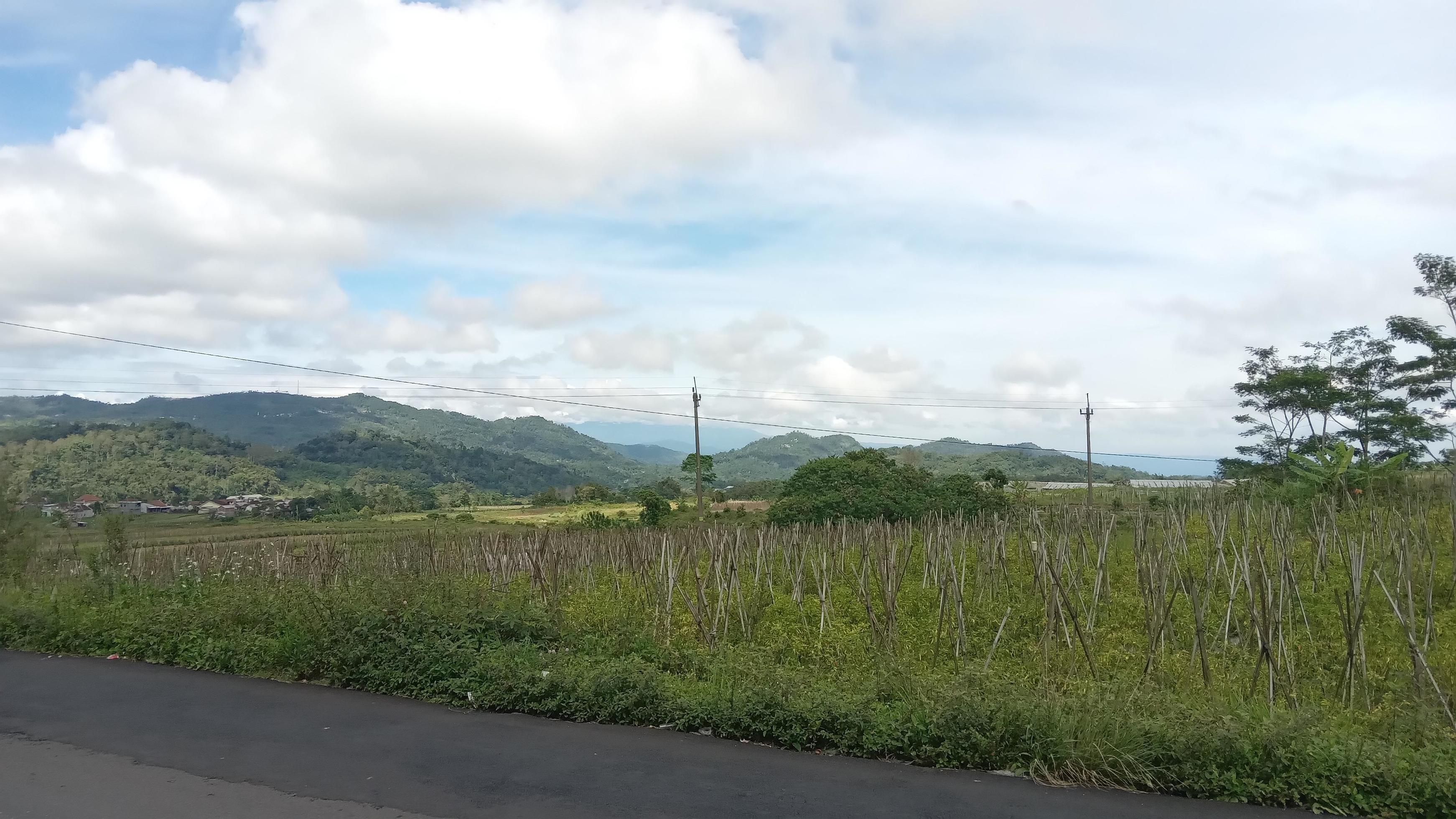 Nature landsacpe view road and mountain in Semarang Indonesias Stock Free