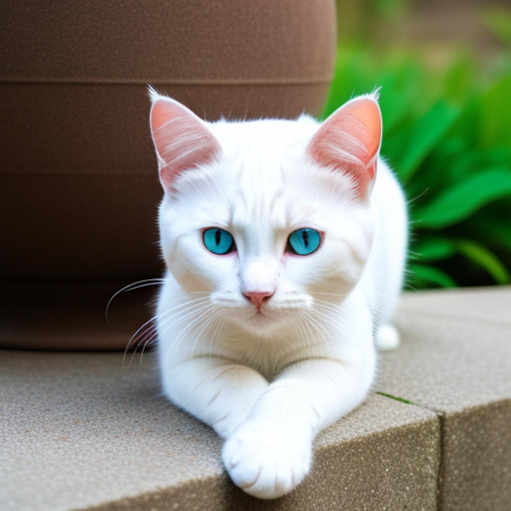 Little white cat by by @ai_generated