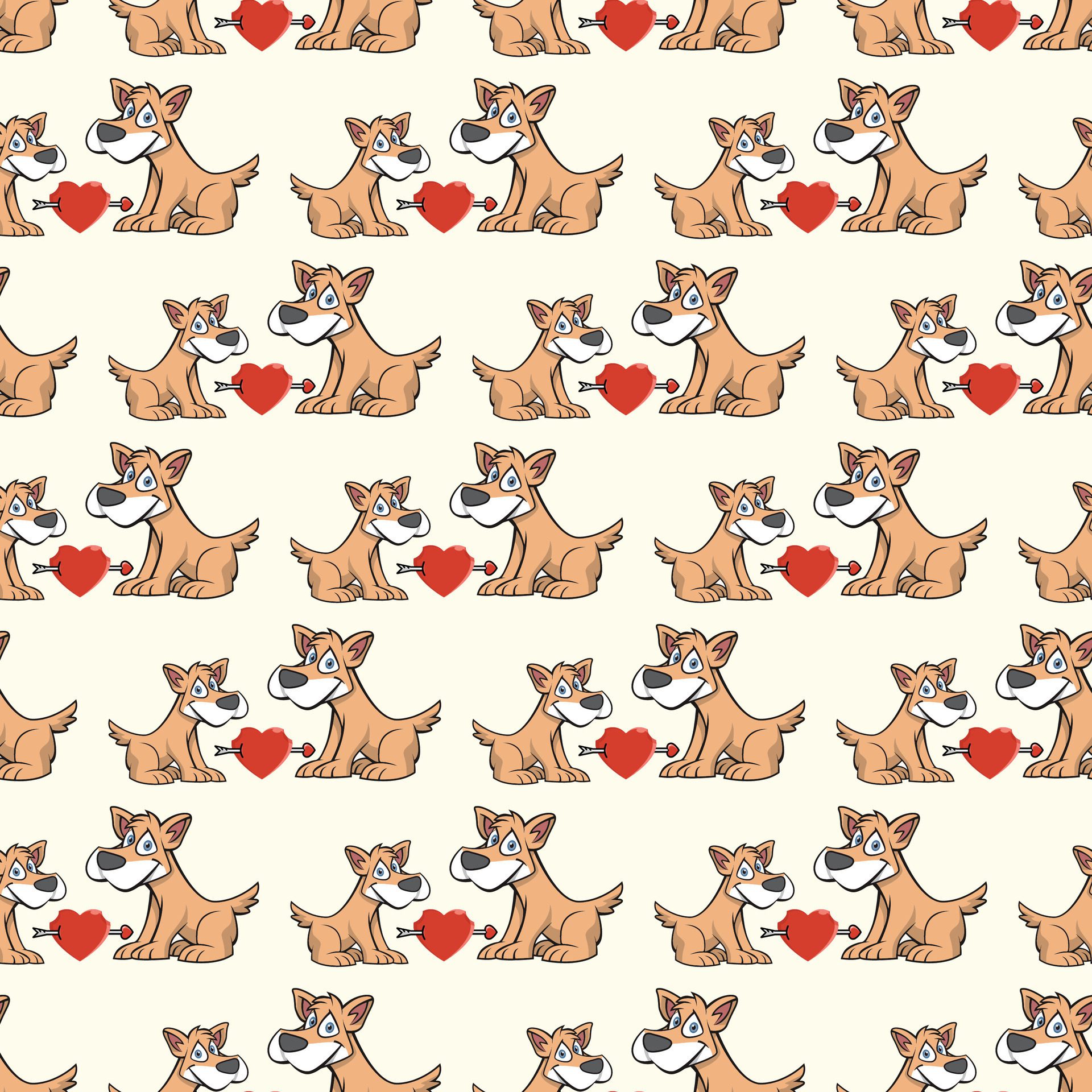 Lovely Welsh Corgi Seamless Pattern Design Free Vector