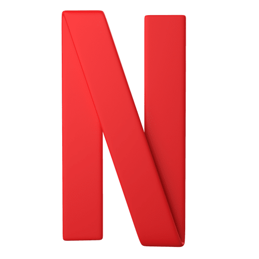 App, netflix, logo 3D illustration