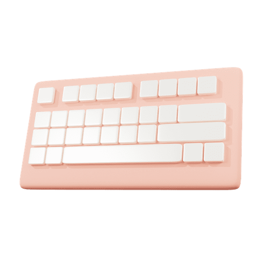 Keyboard, device, technology 3D illustration