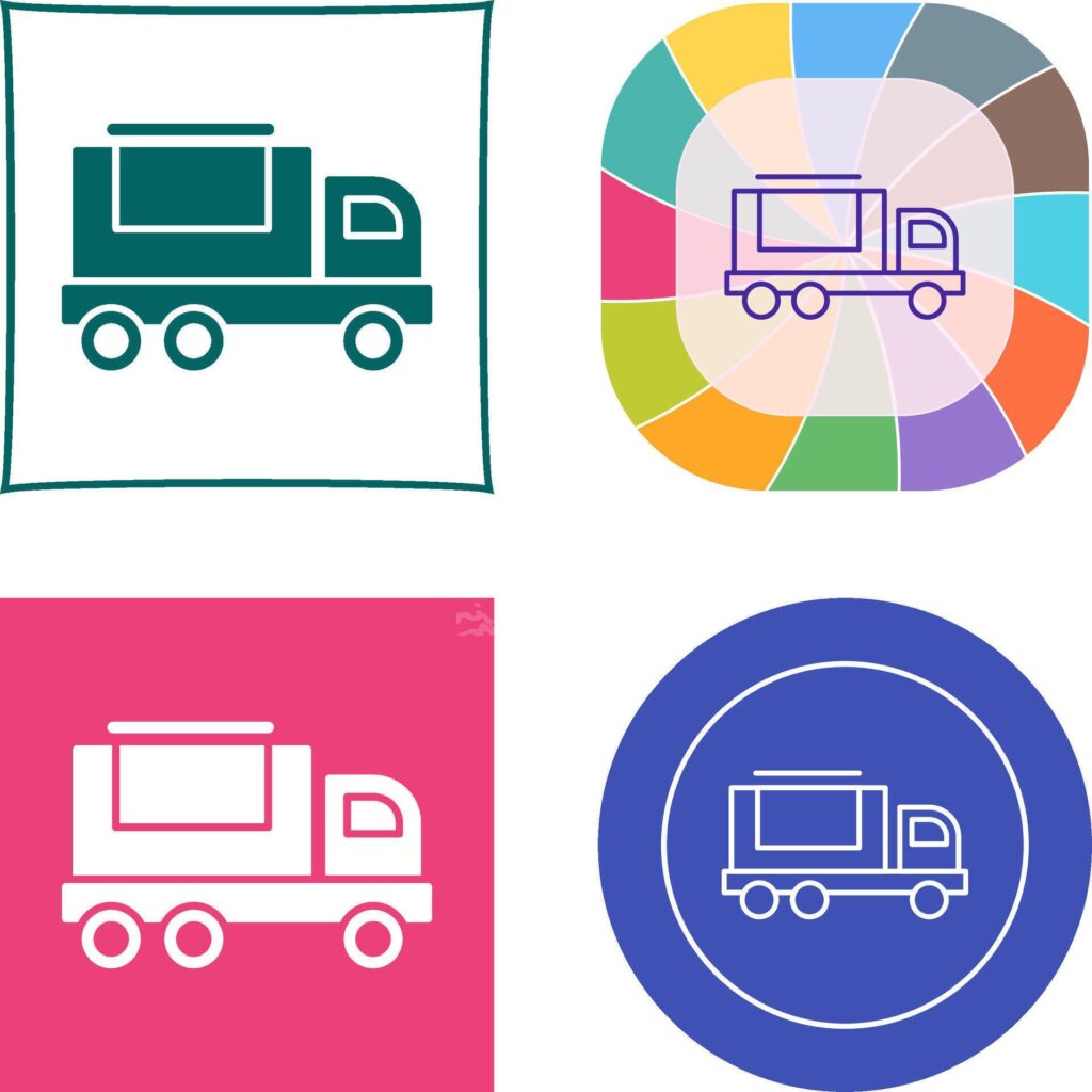 Cargo Truck Icon Design Stock Free