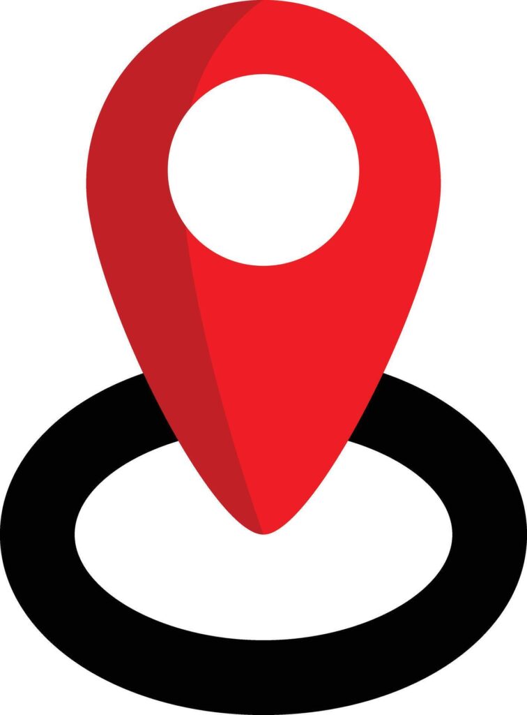 location pin icon,check-in loaction icon with a white background Stock Free