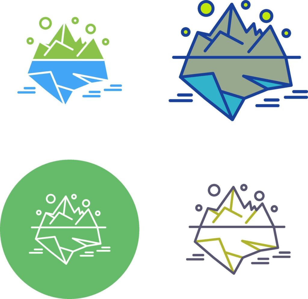 Iceberg Icon Design Stock Free