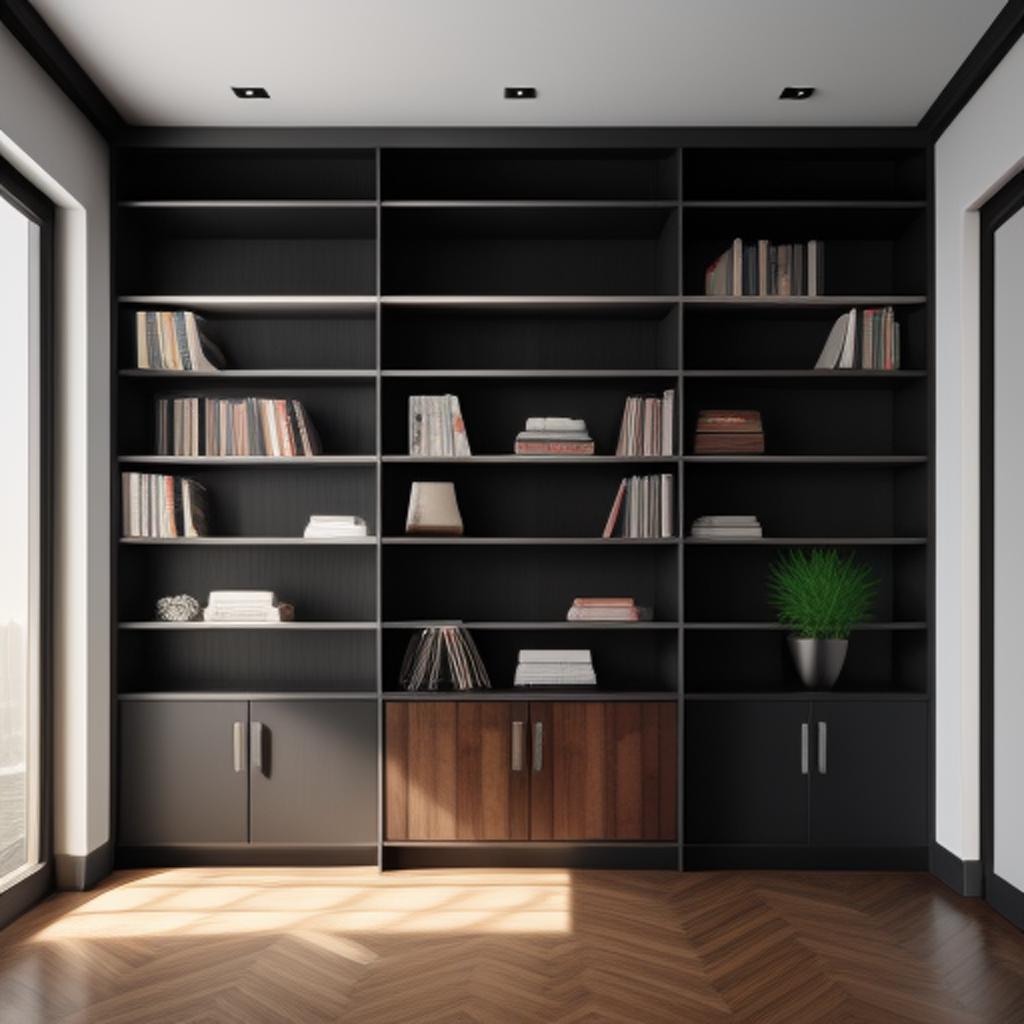 Bookshelf with hinges, Hidden by @ai_generated