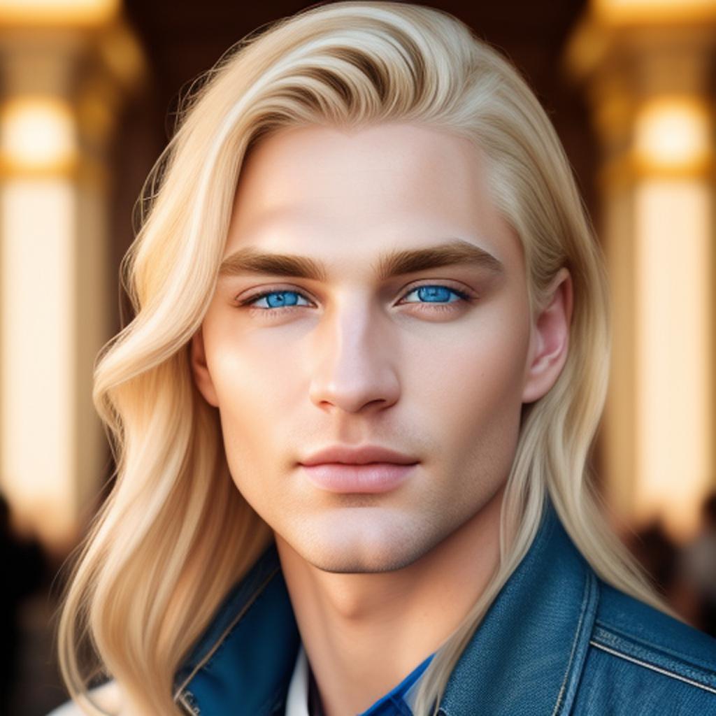 Ice Blue eyes Golden by @ai_generated