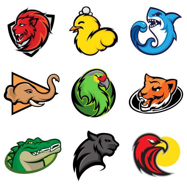 eSports team and game animal logos Stock Free