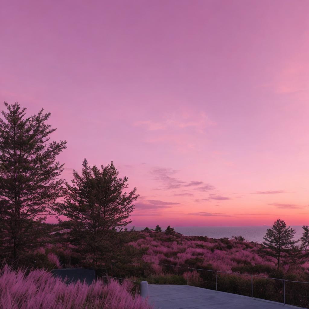 Sky pinkish color realistic by @ai_generated