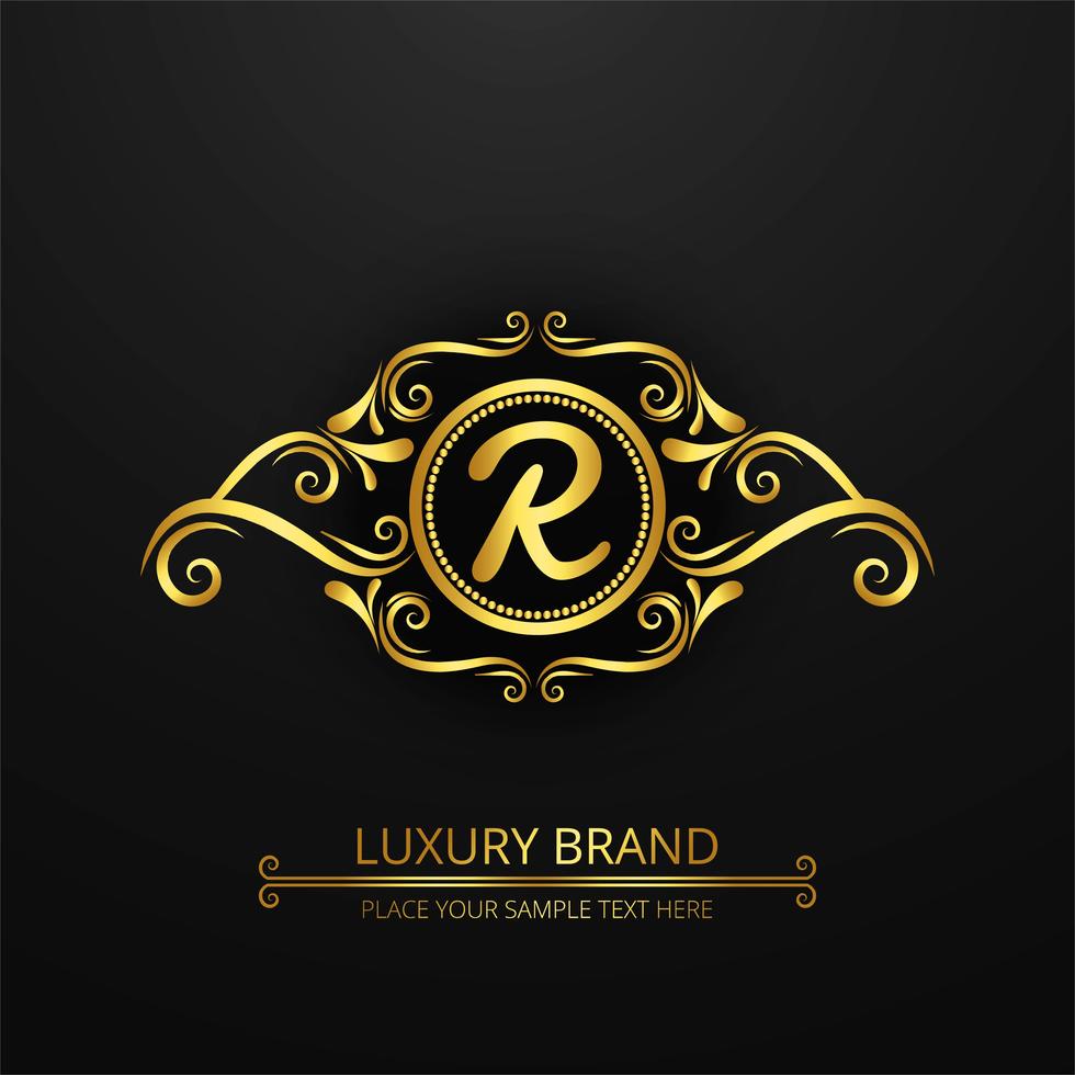 Modern luxury brand logo background Stock Free