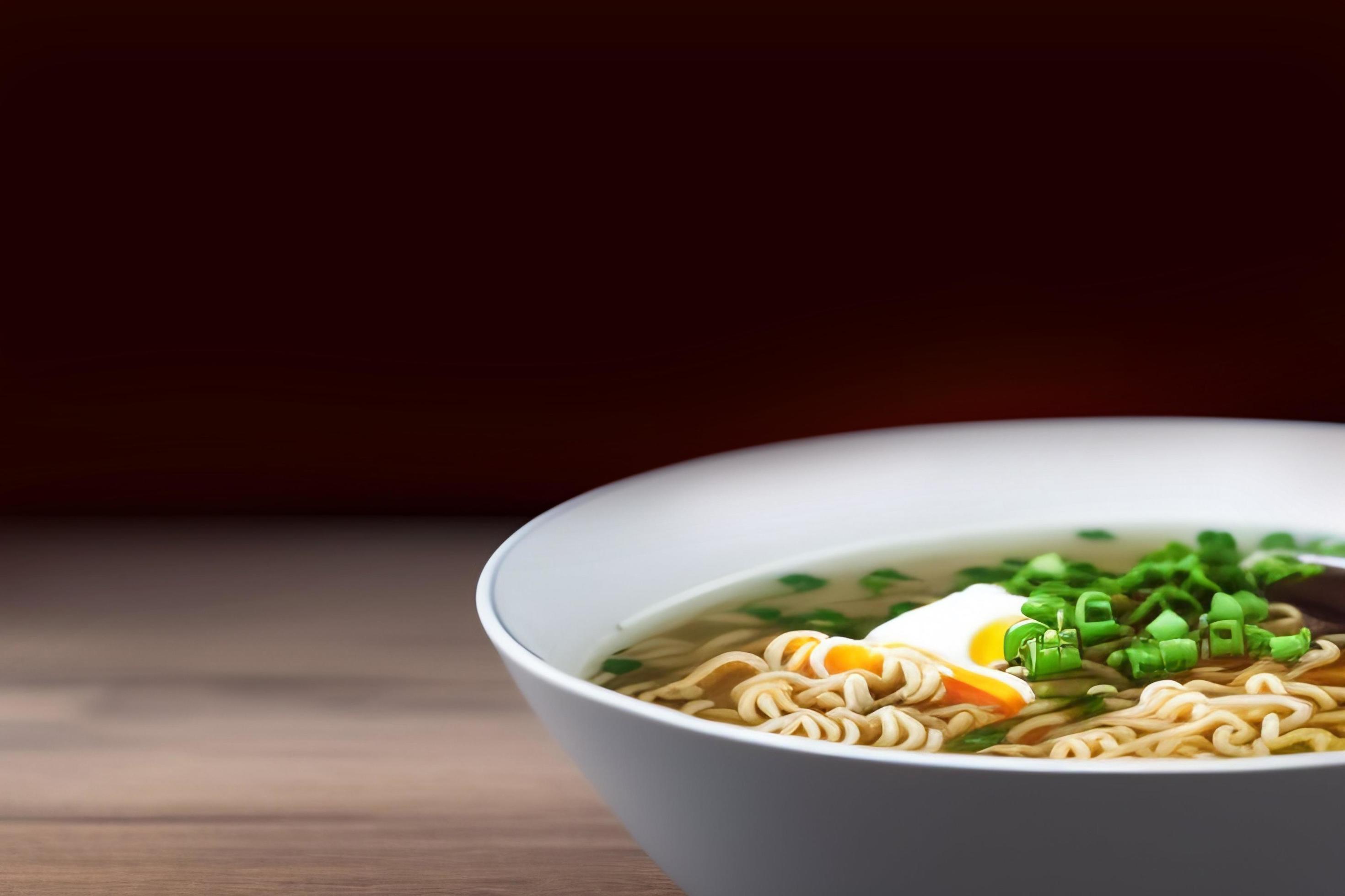 Delicious noodles. Fast food meal with appetizing pasta and chopsticks. Stock Free