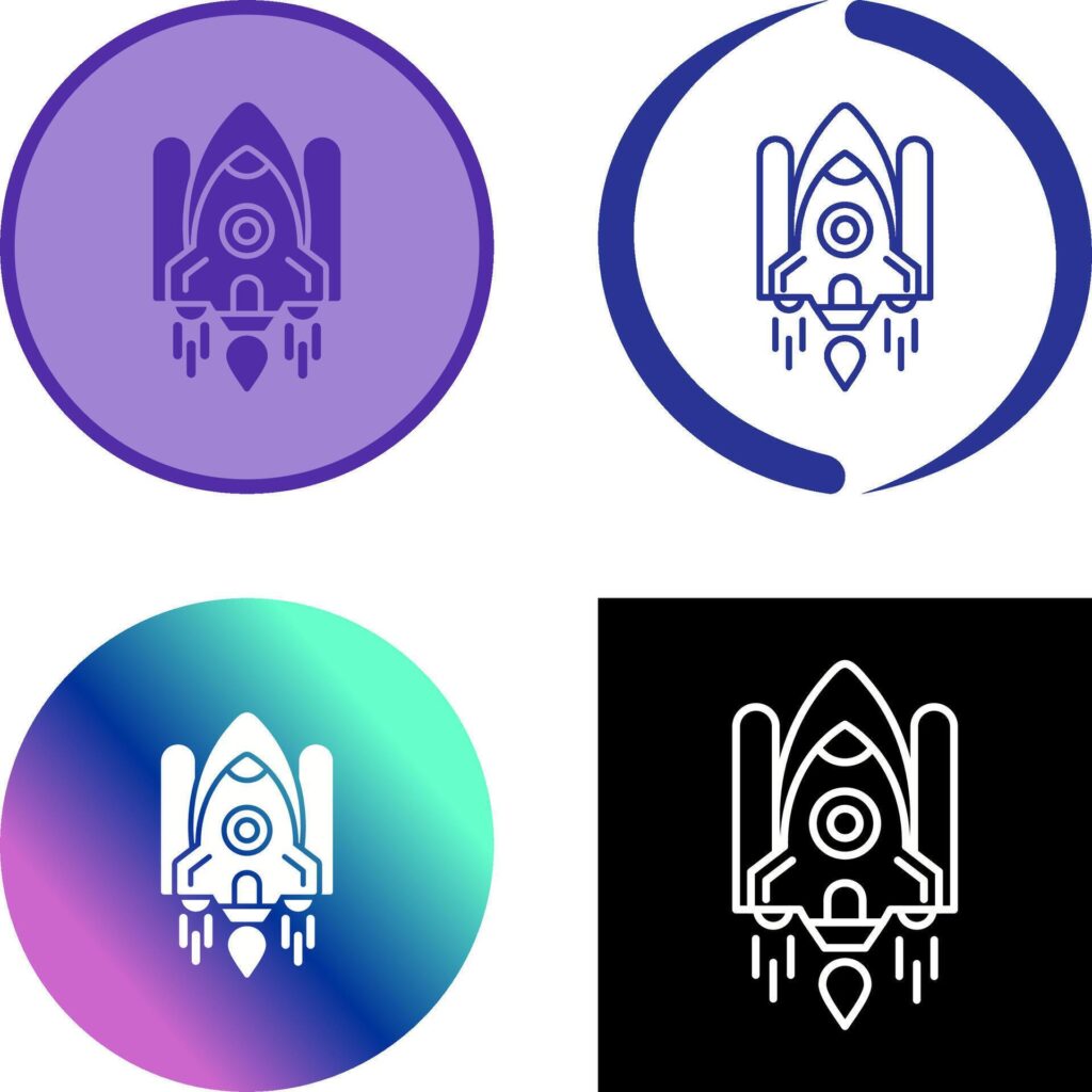 Space Shuttle Icon Design Stock Free