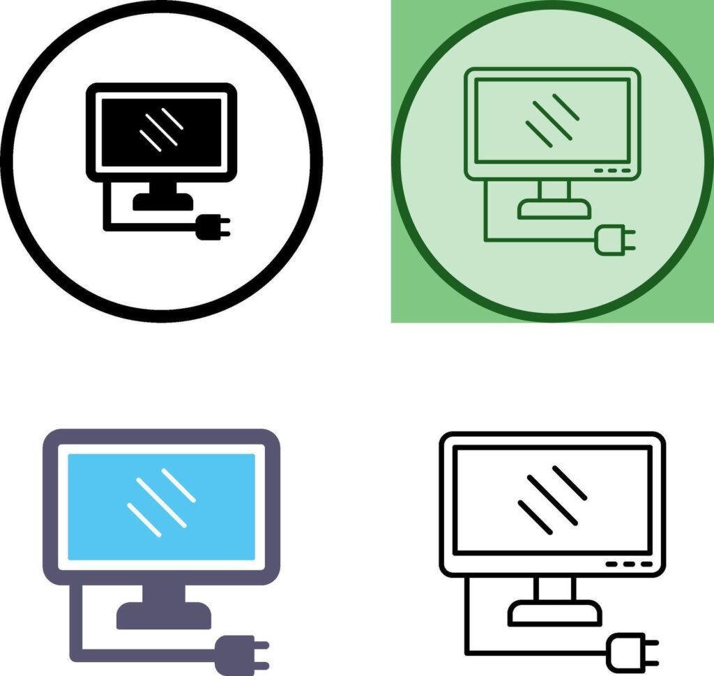 Monitor Icon Design Stock Free