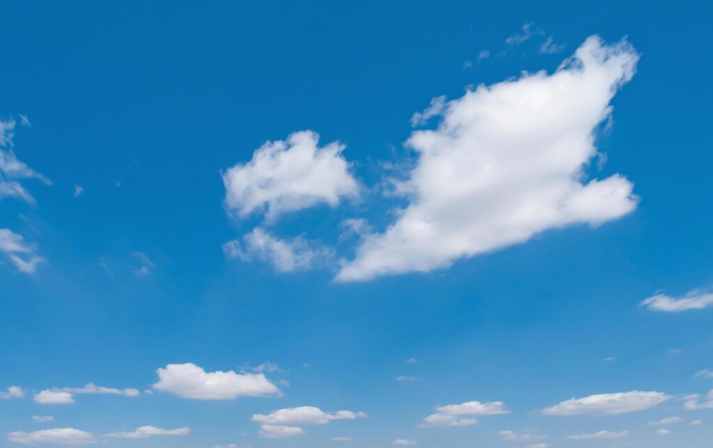 blue sky with white cloud background nature view Stock Free