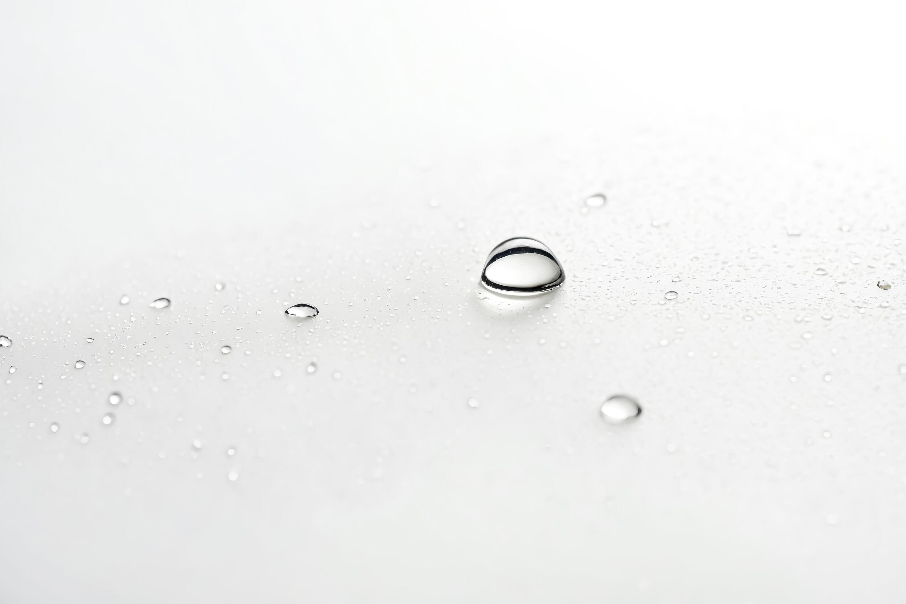 Single Water Drop on White Background Stock Free