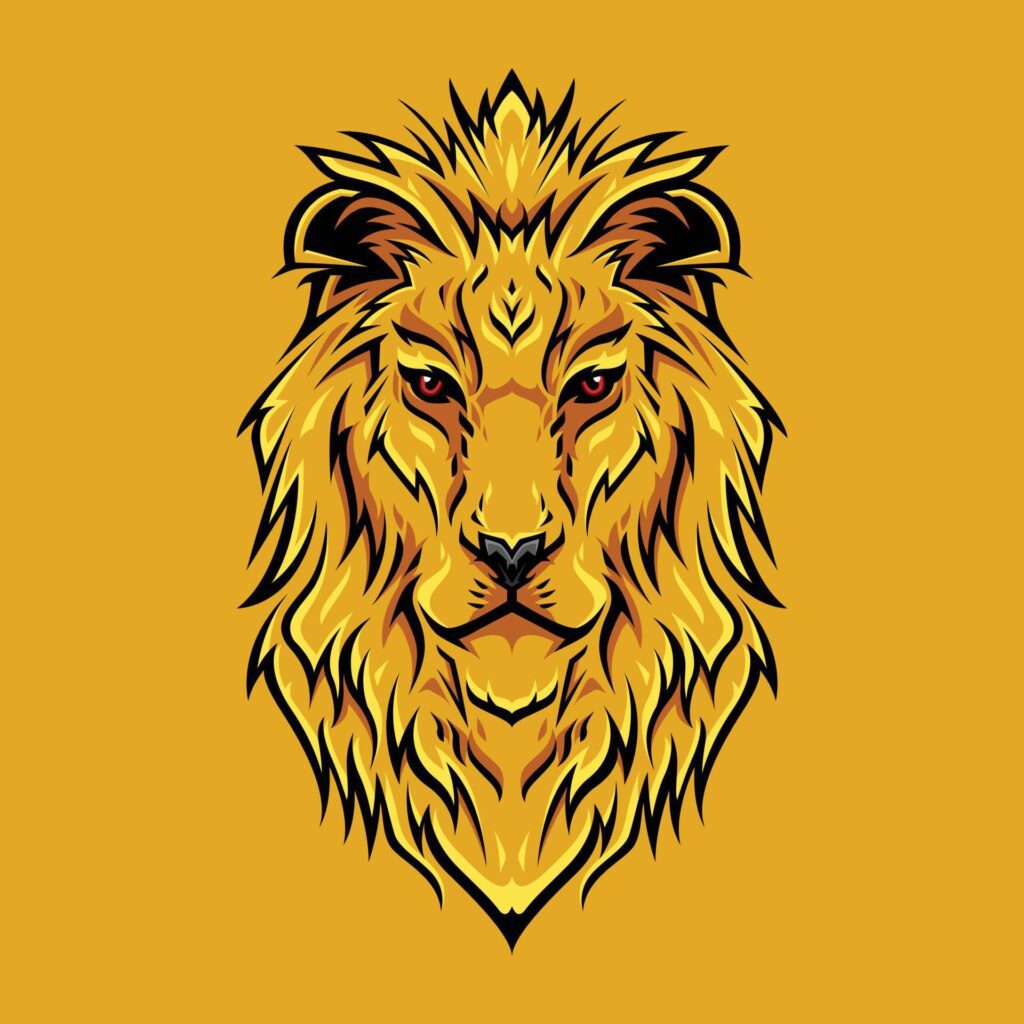 Lion Head Logo Illustration Vector Stock Free