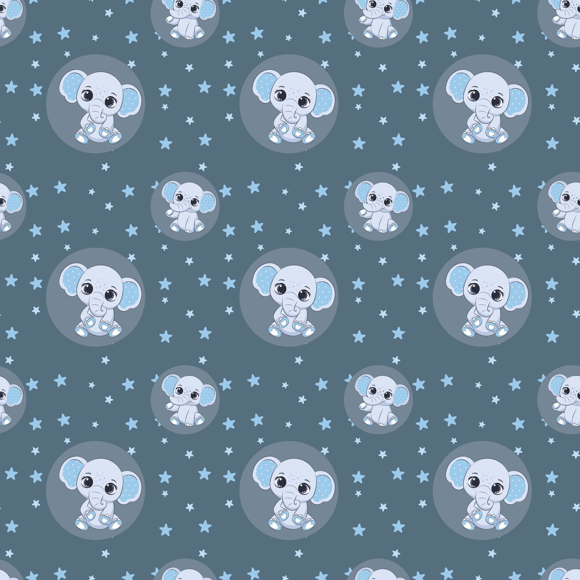 Elephant Elephant Elephant Seamless Pattern Design Free Vector