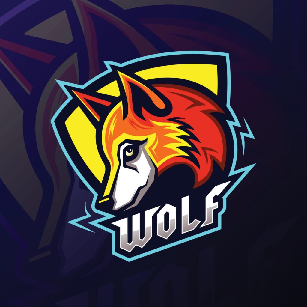 Esports wolf mascot team logo Stock Free