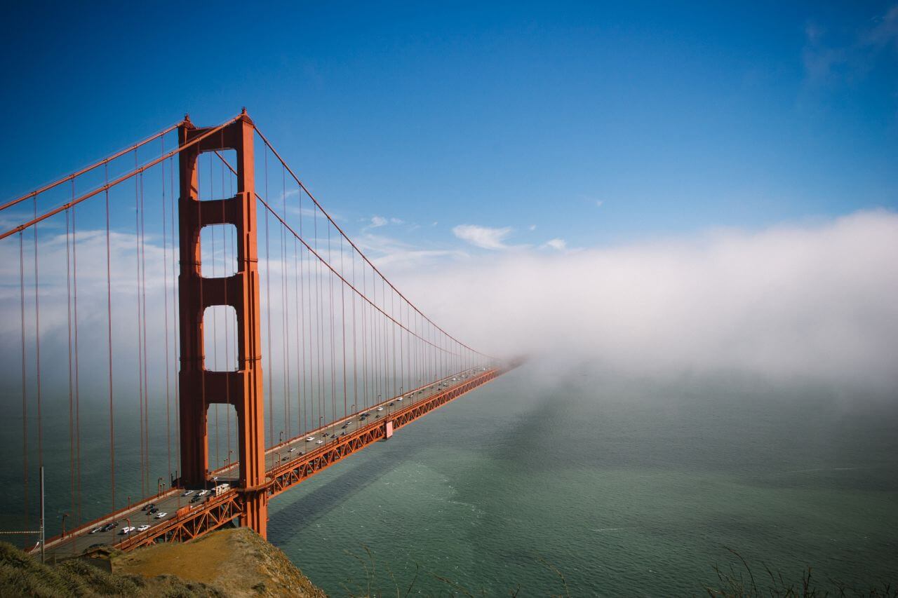 Golden Gate Bridge Fog Stock Free