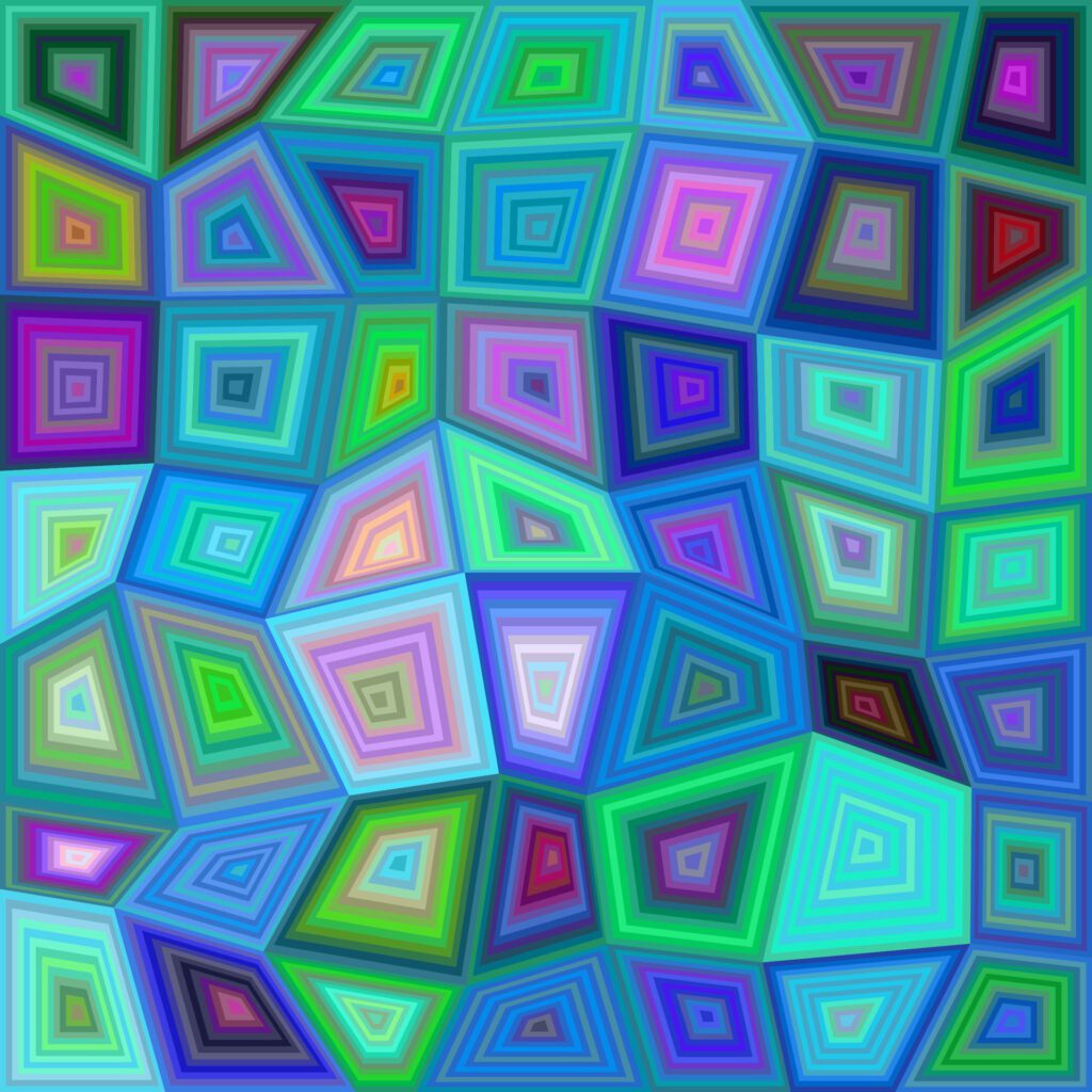 Multicolor irregular rectangle tile mosaic vector background Free Vector