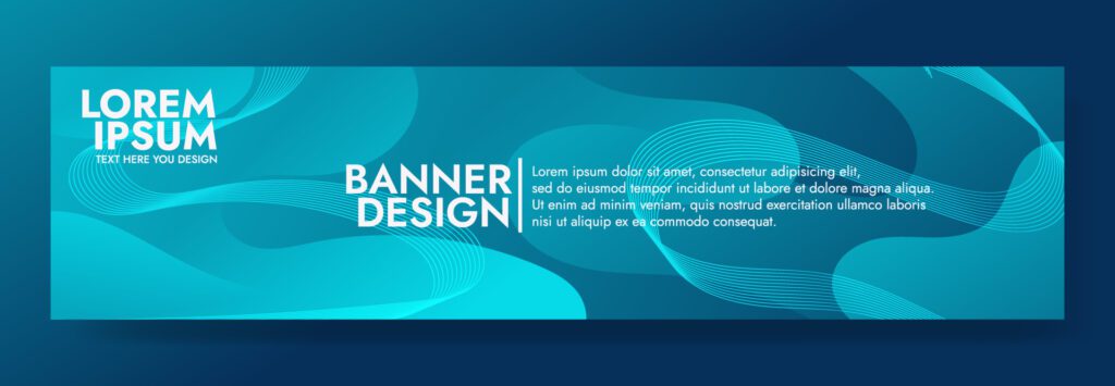 Abstract Blue Fluid Wave Banner Template Free Vector