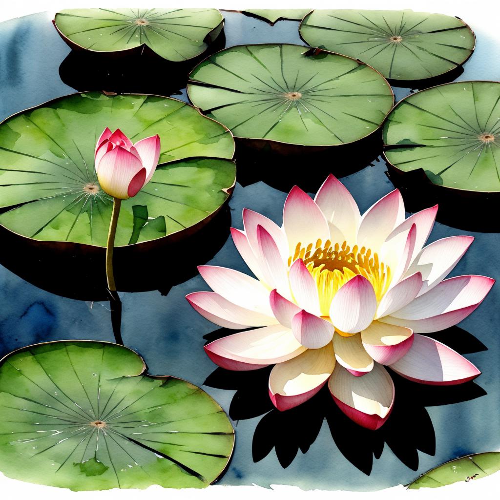 A lotus in a by @ai_generated