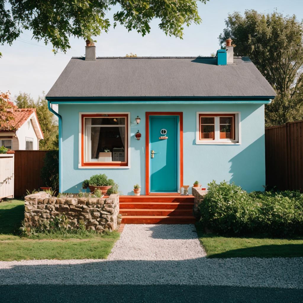 Small retro house by by @ai_generated