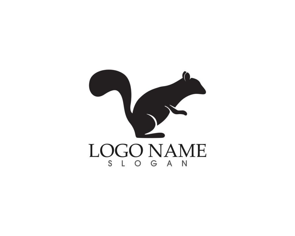 squirrel logo and symbols Stock Free