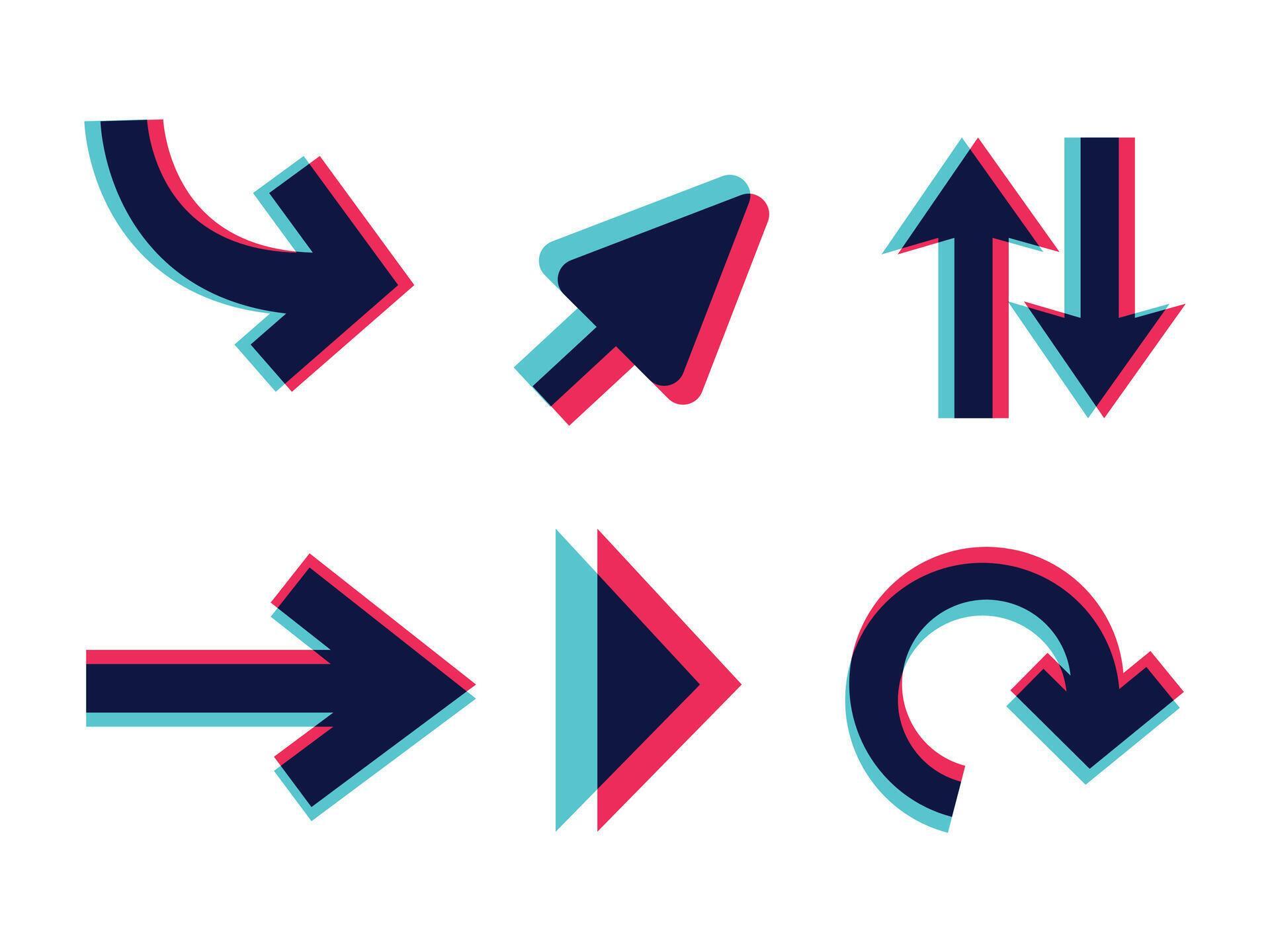 Abstract overlapping closure arrow sets Stock Free