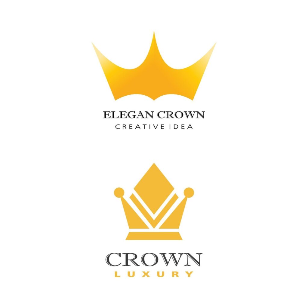 Crown Logo Template vector icon illustration design Stock Free