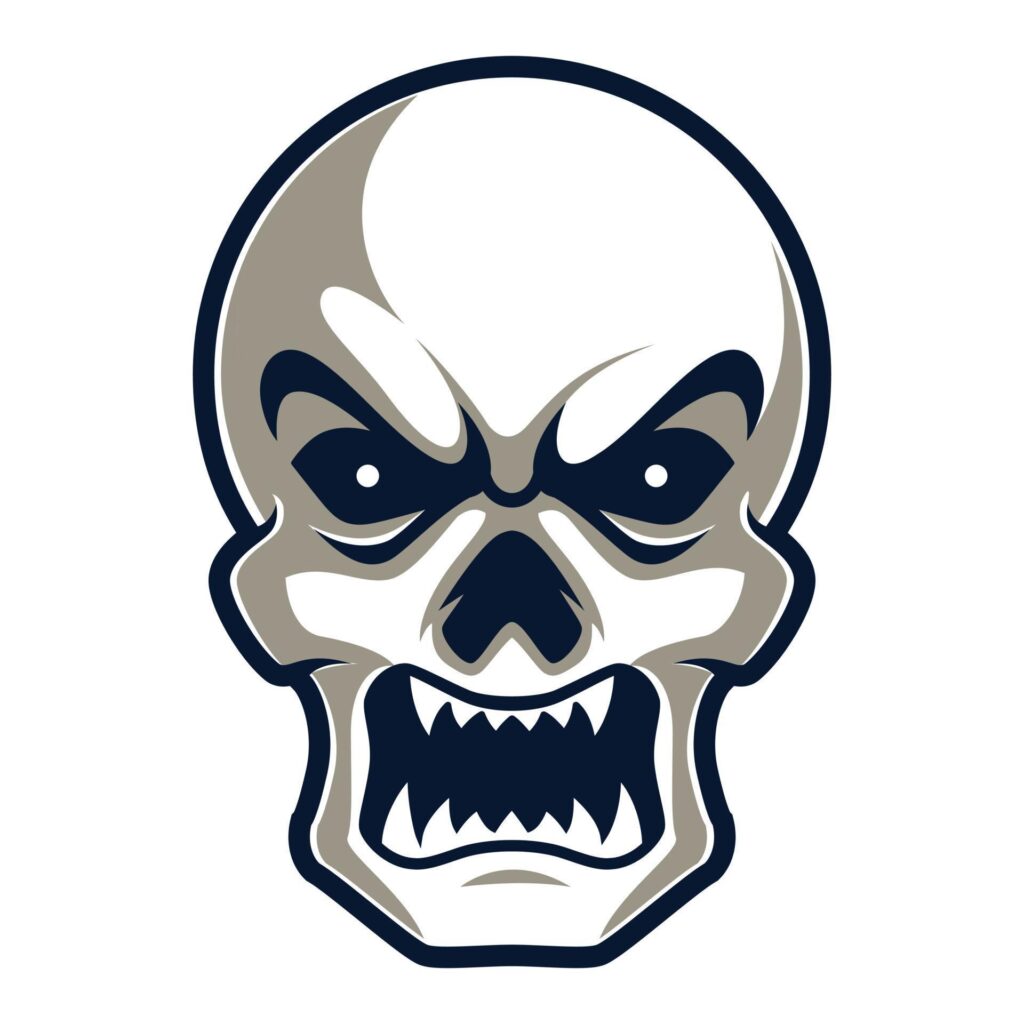 head zombie scary angry , mascot esports logo vector illustration Stock Free