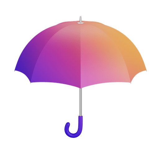 Umbrella, rain 3D illustration