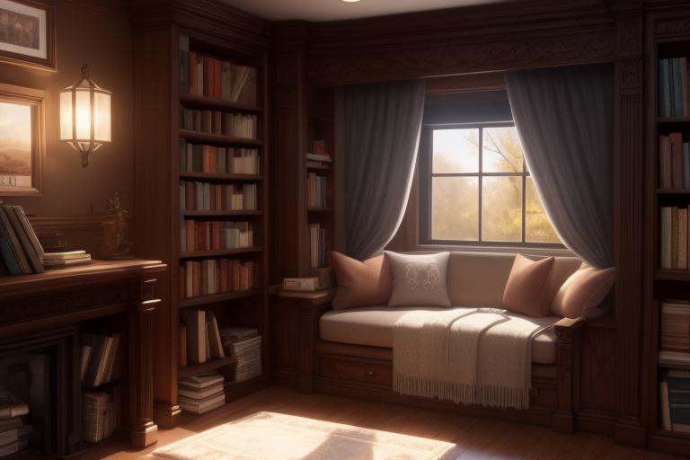 Light style reading nook by @ai_generated