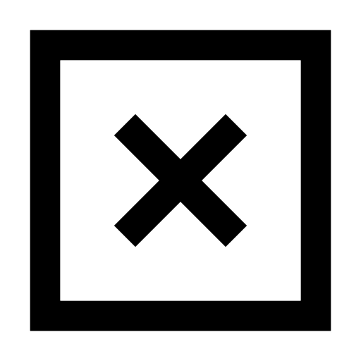 X, square icon