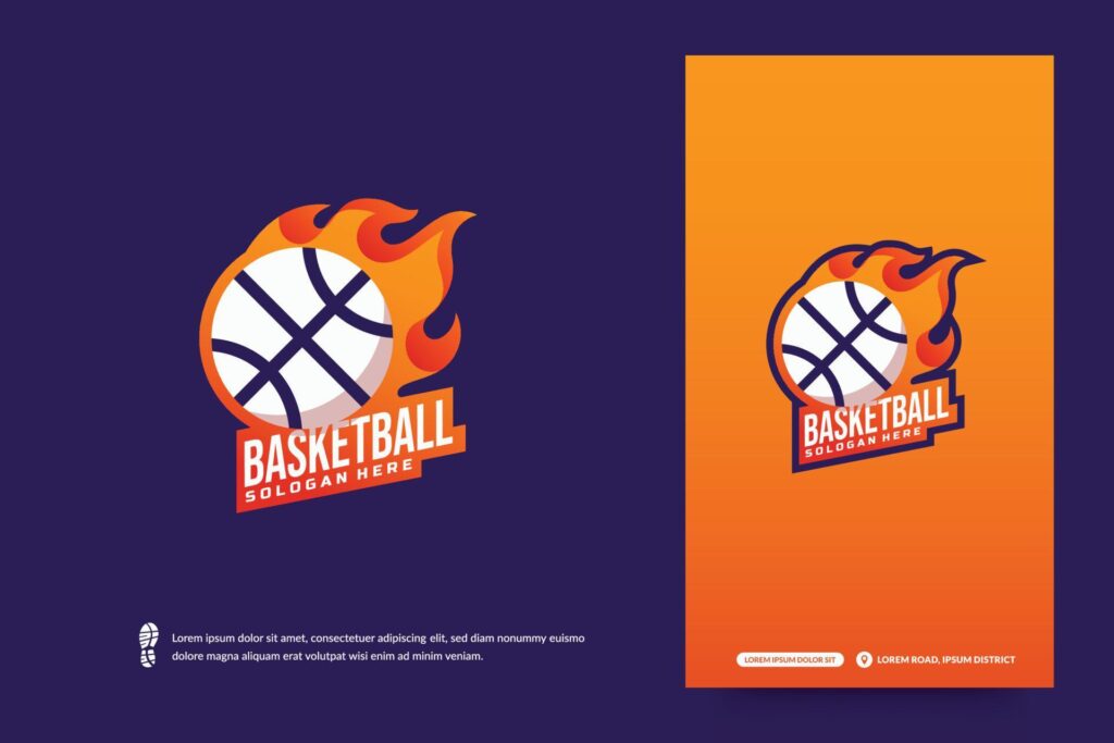 
									Basketball club logo, Basketball tournament emblems template. Sport team identity, E-Sport badge design vector illustrations Stock Free