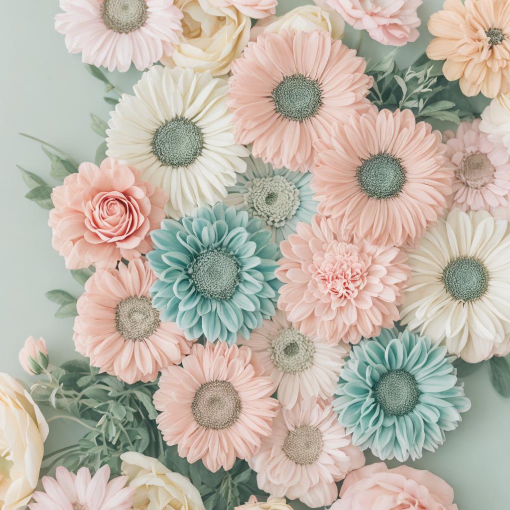 Vintage Blumen in Pastell by @ai_generated