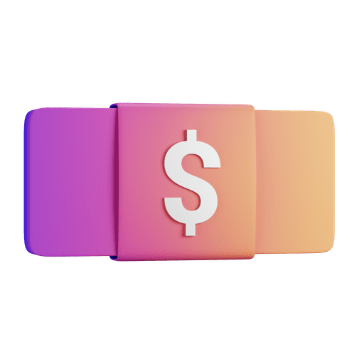 Money, payment, cash 3D illustration