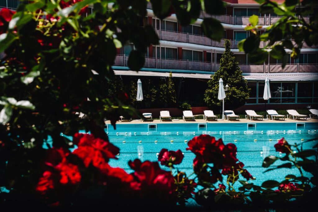 Blue ripped water in swimming pool Stock Free