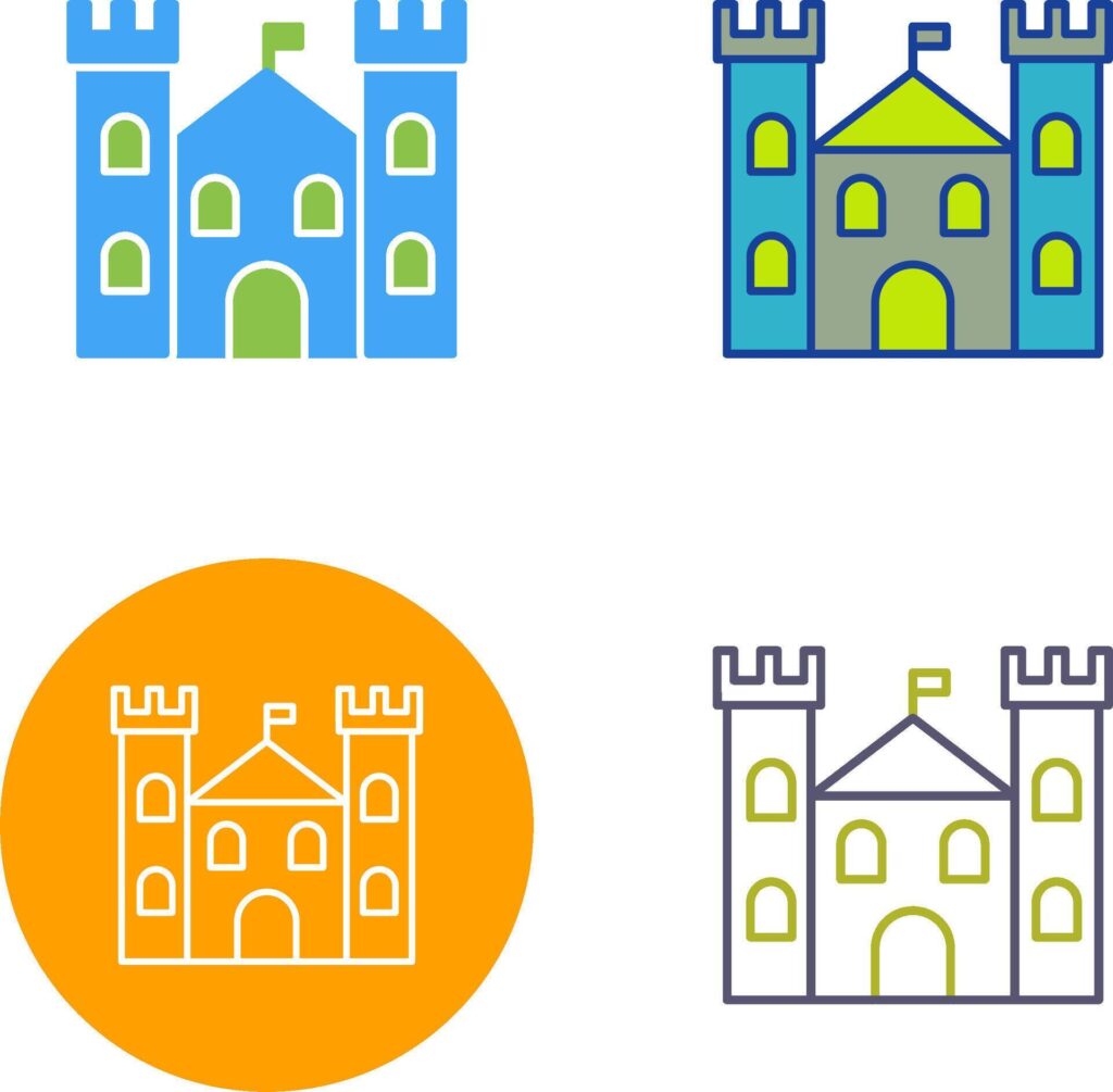 Castle Icon Design Stock Free