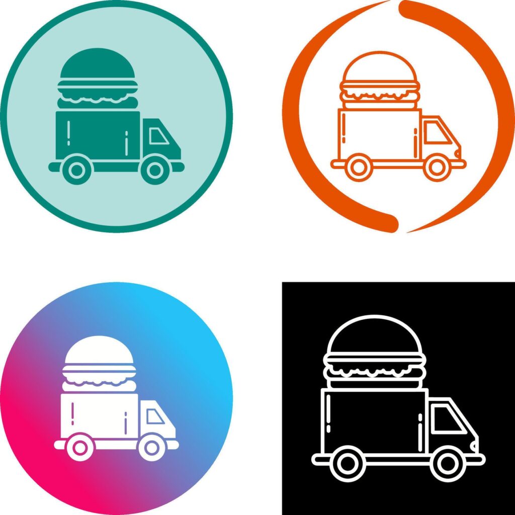 Fast Food Truck Icon Design Stock Free