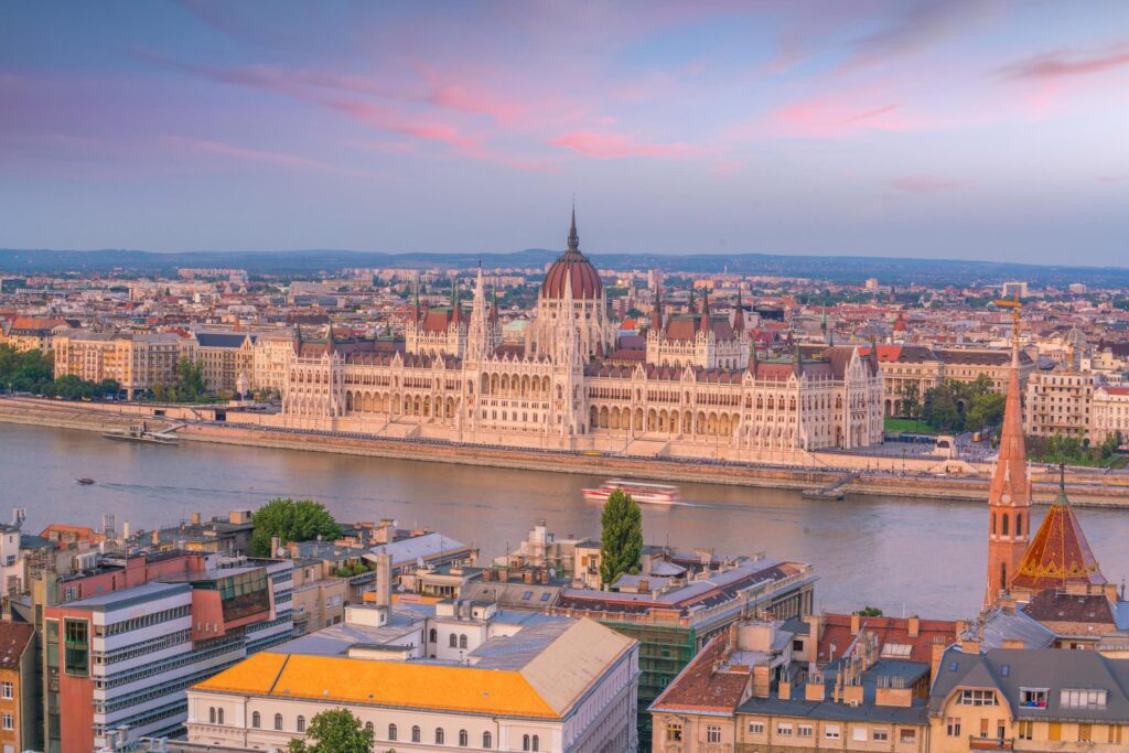 Downtown Budapest skyline in Hungary Stock Free