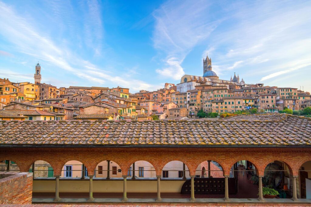 Downtown Siena skyline in Italy Stock Free